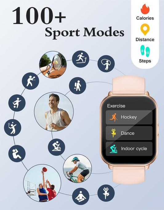 RUIMEN Montre Connectée Femme — Appel Bluetooth & Lecteur de Musique