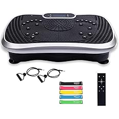 Plateforme Vibrante Oscillante – 99 Niveaux, 5 Programmes, Bluetooth & Télécommande