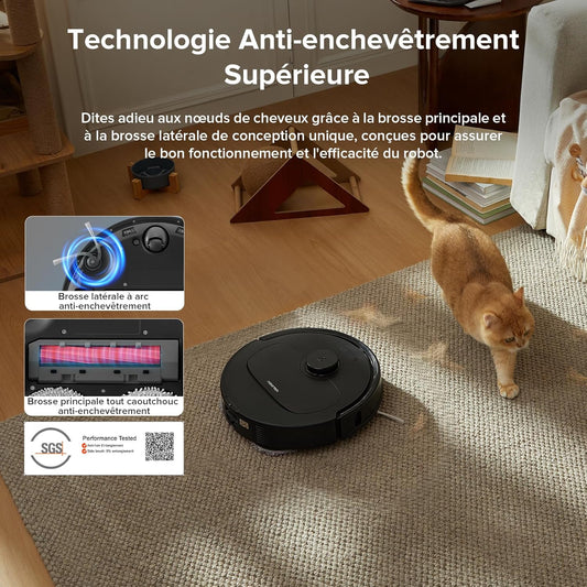 Roborock QV 35A – Aspirateur Robot Laveur 8000Pa avec Station Multifonctionnelle