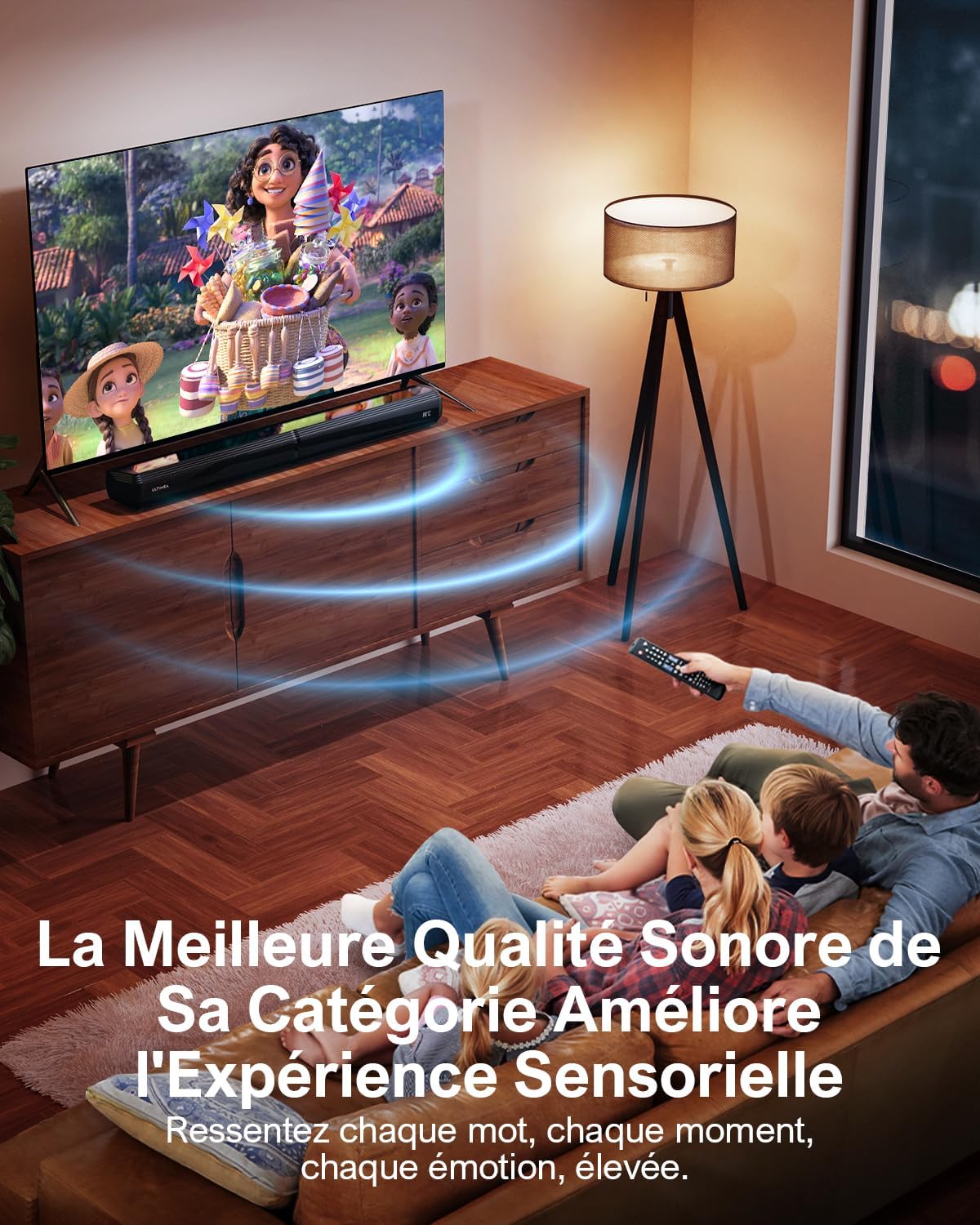 ULTIMEA Barre de Son TV 2.2 Apollo S40 Pro – Détachable, Bluetooth 5.3, Arc/Optique